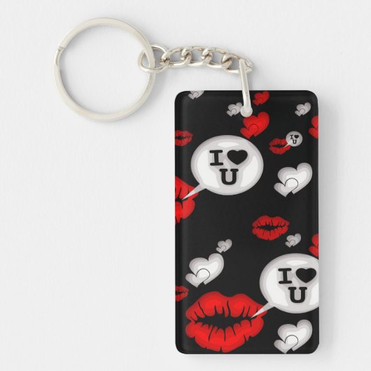 Porte-clés Lèvres et amour (Devant)