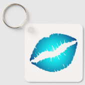Porte-clés Lèvres ombrées bleu aqua (Recto)