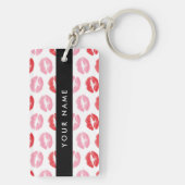 Porte-clés Lèvres Rouges, Lèvres Roses, Baiser, Votre Nom, Pe (Dos)