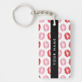 Porte-clés Lèvres Rouges, Lèvres Roses, Baiser, Votre Nom, Pe (Devant)