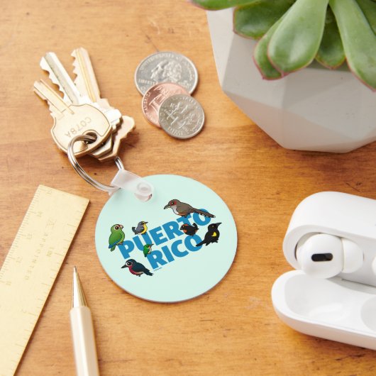 Porte-clés L'exploit de Porto Rico Birdorable. Oiseaux endémi (Bureau)