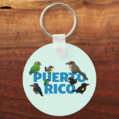 Porte-clés L'exploit de Porto Rico Birdorable. Oiseaux endémi (Recto)