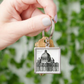 Porte-clés L'extérieur de la basilique de St Peter à Rome (main)
