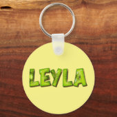 Porte-clés Leyla Name Kiwi Design (Recto)