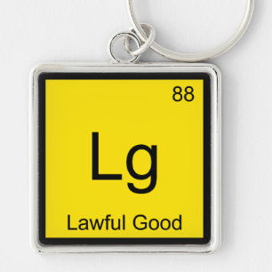 Porte-clés Lg - Symbole d'élément de chimie bon et légal Drôl