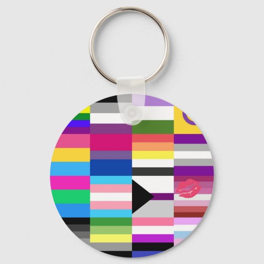 Porte-clés LGBT Pride Flag Collage (Recto)