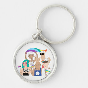 Porte-clés LGBT+Pride. L'amour GAY. drapeau arc-en-ciel.