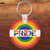 Porte-clés LGBT Pride Rainbow Bullseye (Recto)