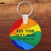 Porte-clés LGBT Pride Rainbow Flag Marketing (Recto)