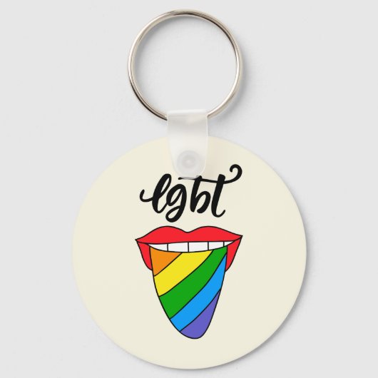 Porte-clés LGBT Rainbow Tongue (Recto)