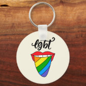 Porte-clés LGBT Rainbow Tongue (Recto)