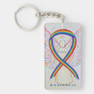 Porte-clés LGBTQ Angel Rainbow Awareness Porte - clé