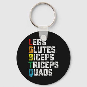 Porte-clés Lgbtq Legs Glutes Biceps Triceps Quads Funny Gym G