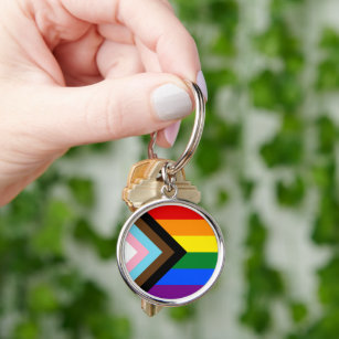 Porte-clés LGBTQ & Pride - Rainbow Progress Flag Keychain