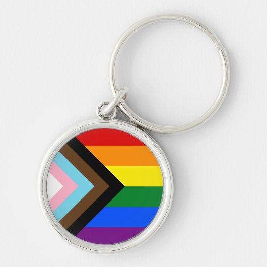 Porte-clés LGBTQ & Pride - Rainbow Progress Flag Keychain (Devant)