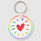 Porte-clés LGBTQ+ Rainbow Heart (Verso)