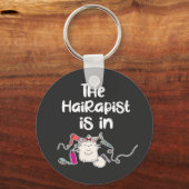 Porte-clés L'hairapist est dans Funny Coiffeurs cadeaux (Recto)