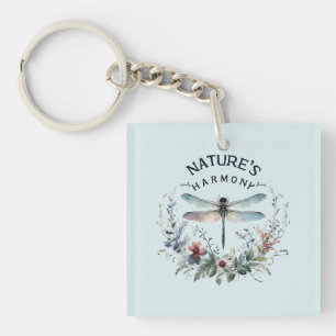 Porte-clés L'harmonie de la nature - libellule artistique