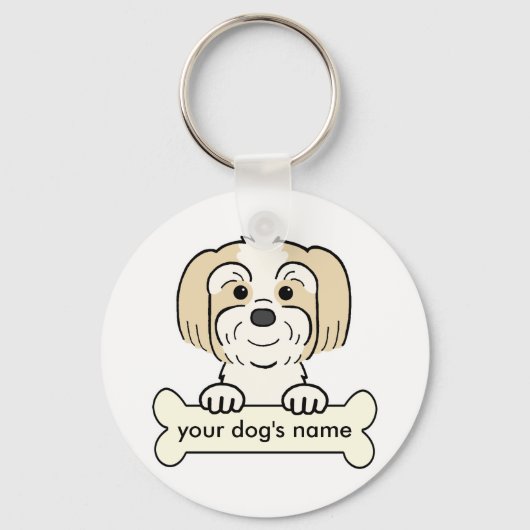 Porte-clés Lhasa Apso personnalisé (Recto)