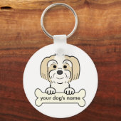 Porte-clés Lhasa Apso personnalisé (Recto)