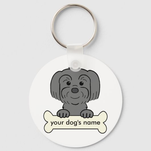 Porte-clés Lhasa Apso personnalisé (Recto)