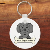 Porte-clés Lhasa Apso personnalisé (Recto)