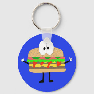 Porte-clés L'homme Hamburger qui fait la Fonzie.