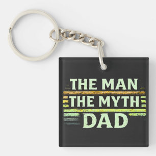Porte-clés L'Homme Le Mythe Papa Fête des Pères Vintage