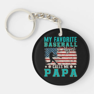 Porte-clés L'homme Mon Joueur de Baseball Préféré M'appelle P