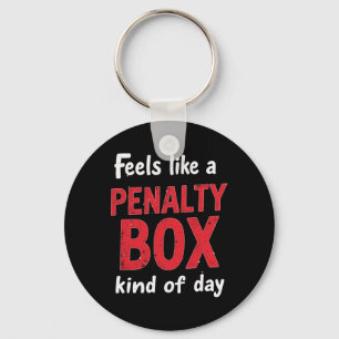 Porte-clés L'humour hockey ressemble à une journée en cage de