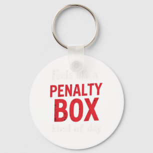 Porte-clés L'humour hockey ressemble à une journée en cage de