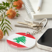 Porte-clés Liban Drapeau charmant patriotique (Devant Droit)