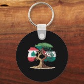 Porte-clés Liban Palestine Drapeau libanais Palestinien (Recto)