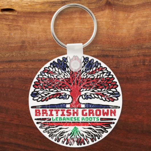 Porte-clés Liban Royaume-Uni Royaume-Uni British Tree (Verso)