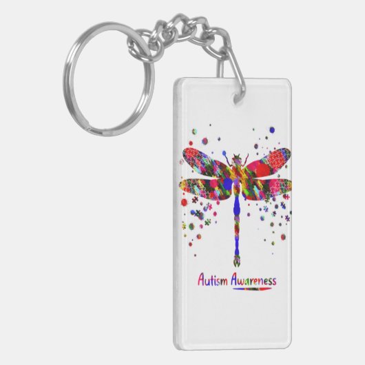 Porte-clés libellule autiste (Devant gauche)