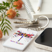 Porte-clés libellule autiste (Devant droit)