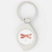 Porte-clés libellule de fleurs avec sakura de bijoux (Devant)