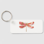 Porte-clés libellule de fleurs avec sakura de bijoux (Verso)