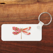 Porte-clés libellule de fleurs avec sakura de bijoux (Recto)