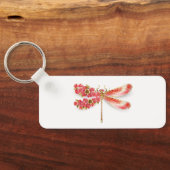Porte-clés libellule de fleurs avec sakura de bijoux (Verso)
