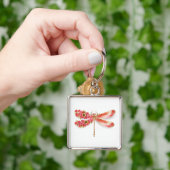 Porte-clés libellule de fleurs avec sakura de bijoux (main)