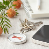 Porte-clés libellule de fleurs avec sakura de bijoux (Côté)