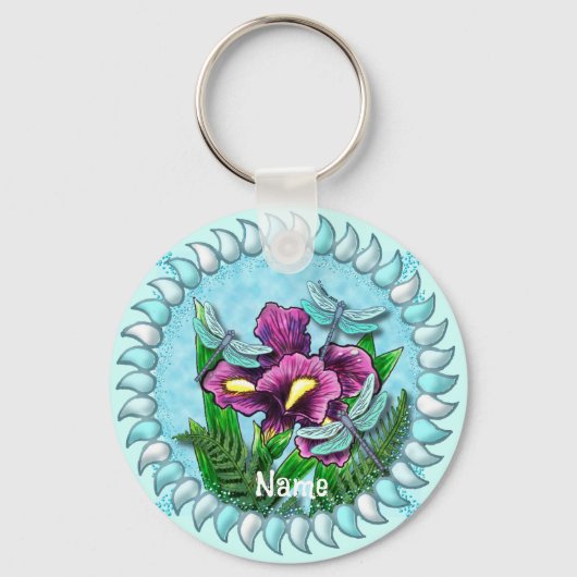 Porte-clés Libellule Iris (Recto)