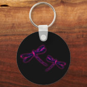 Porte-clés libellule - Lueur magenta (Recto)