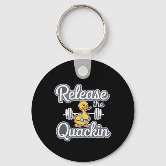 Porte-clés Libérez Quackin Gym Bodybuilding — (Recto)
