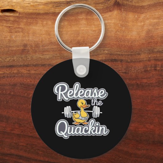 Porte-clés Libérez Quackin Gym Bodybuilding — (Recto)