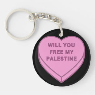 Porte-clés Libérez-vous ma Palestine ? Cute Candy Coeur doux