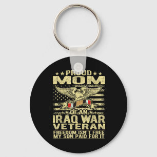 Porte-clés Liberté N'Est Pas Libre Fier Maman De Irak Vétérin
