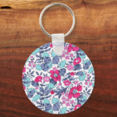 Porte-clés Liberty fleur personnalisable prénom (Recto)