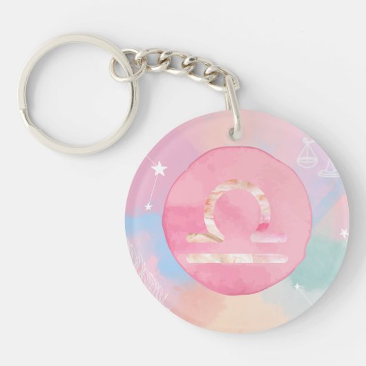 Porte-clés Libra Astrologie Zodiac Porte - clé - Balance & Be (Devant)